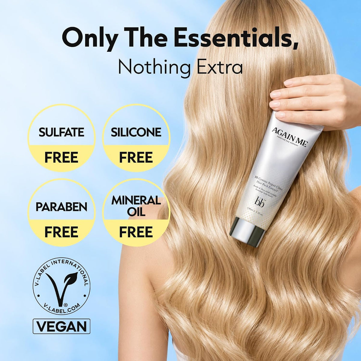 Again me Leave-In Hair Treatment for Frizz and Heat Protectant, 5.07 Fl Oz