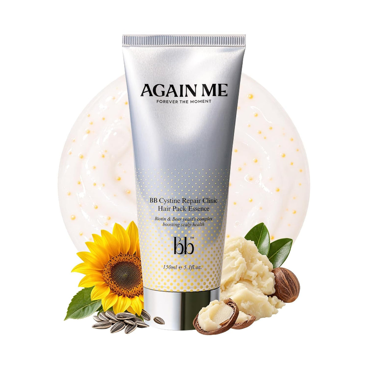 Again me Leave-In Hair Treatment for Frizz and Heat Protectant, 5.07 Fl Oz